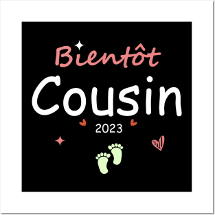 Bientôt Cousin Enfant Annonce 2023 Futur Bébé Posters and Art